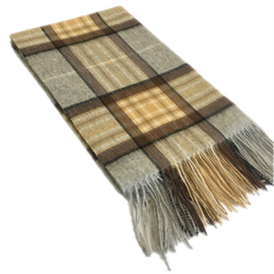 100% Wool Checked Scarf
