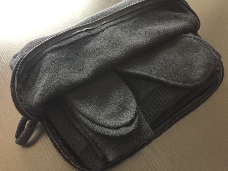 Cashmere Travel Set, Eyemask, Socks, Blanket, Bag-Black
