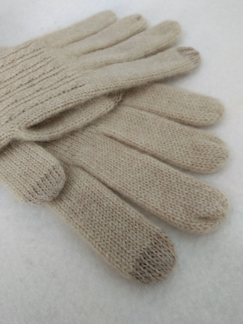 Cable Knitted Women's Cashmere Gloves 