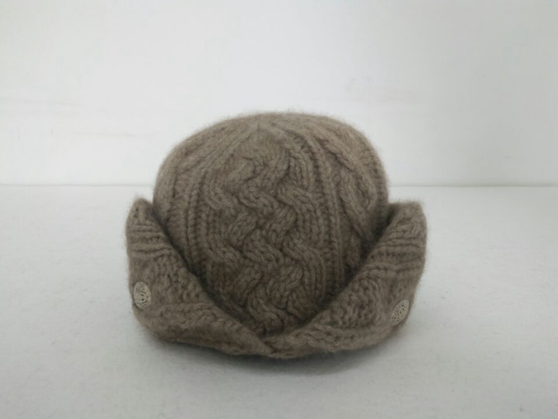 IMfield Natural Series, Hand Knitted Cashmere Cable Beanie