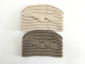 Cashmere Women Crochet Knitted Ski Headband 