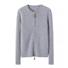 ተራ ሴቶች ሙሉ ዚፕ cashmere Cardigan