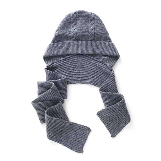 Vsestranski ženski kabel pleteni kašmere beanie za zimo