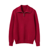 Jersey de cachemira con cuello alto y cremallera 