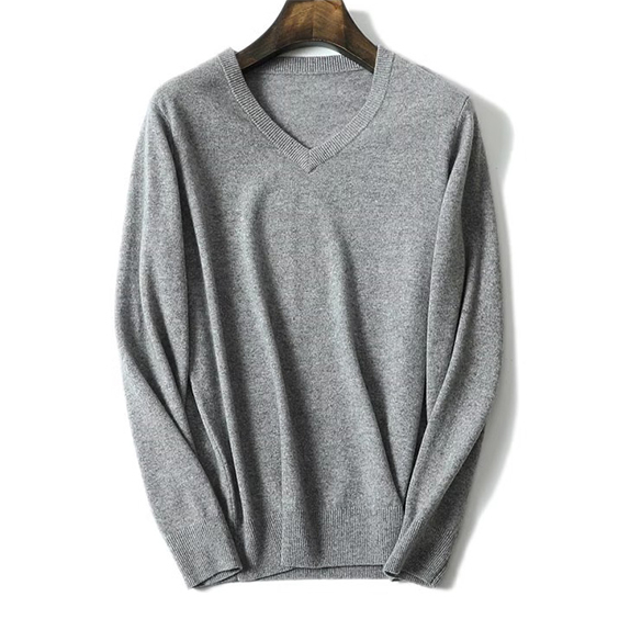 남자 니트 v-neck 캐시미어 스웨터