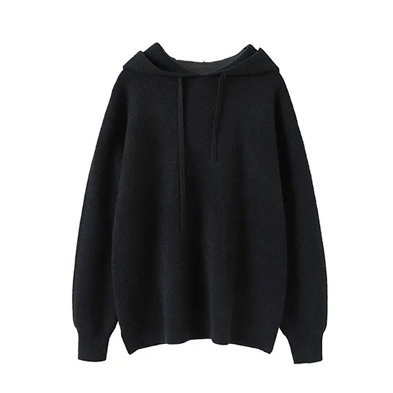 Dicker einfacher Kaschmir -Hoodie -Pullover