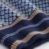Halv lynl&aring;s strikket Jacquard Cashmere sweater til m&aelig;nd – Luksus bl&oslash;d varm lynl&aring;s tr&oslash;je