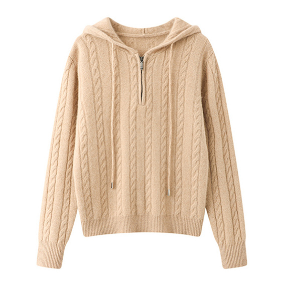 Beste dames imfield cashmere meng trui kabel kabel brei 