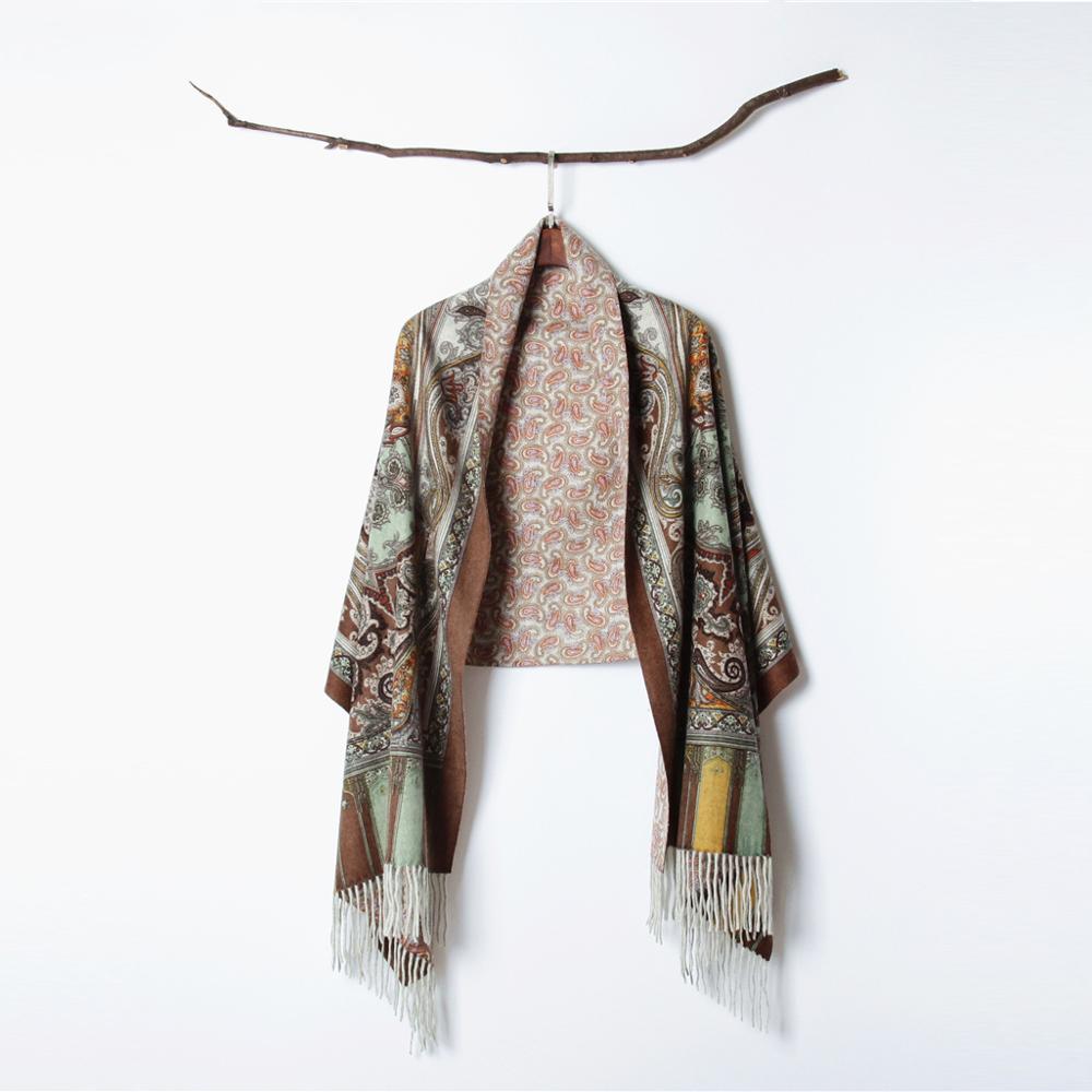 Double Side Print Cashmere Scarf