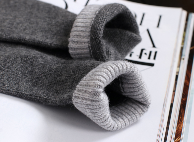 Men Rib Knit Cashmere Socks 