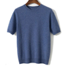 Cashmere T-skjorte for menn med rund hals