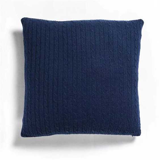 Plain cable Knitted Cashmere Pillowcase