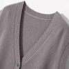 Nút cashmere của phụ nữ lên v cổ áo Vest Vest
