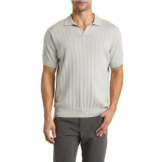 85% sutera 15% T -sweater Cashmere sweater Polo leher pendek pelompat lengan pendek