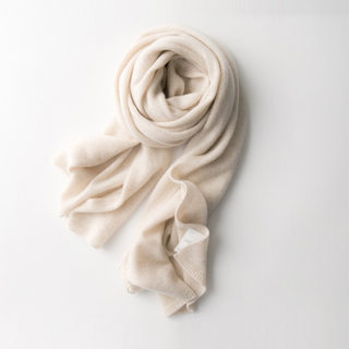 Plain Knitted Cashmere Scarf