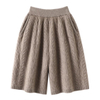 pantaloni in cashmere puri da donna corto