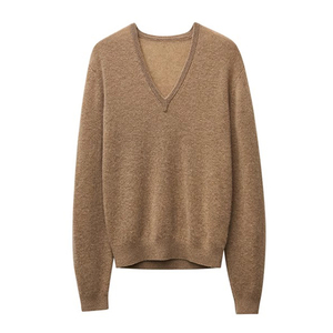 Mulheres V pescoço de manga comprida Kint Cashmere Jumper
