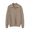 Jersey de cachemira con cuello alto y cremallera 