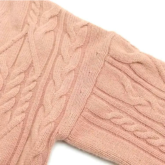 Balletstijl dames V-hals kabelgebreid vest