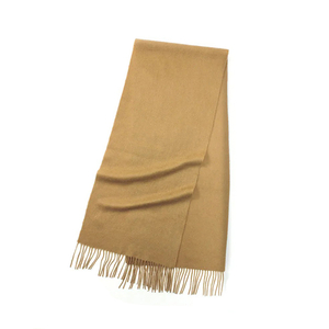 ຂະຫນາດ 35CM Width ສີທໍາມະດາສີຍາວ cashmere shawl ກັບ tassels