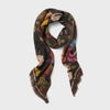 Ženski prevelik tisk oblikovalec Silk Cashmere Blend šal