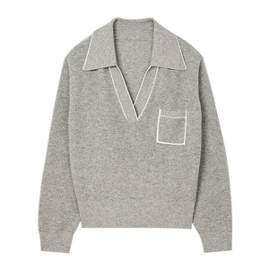 Kiv&aacute;l&oacute; minős&eacute;gű női nyitott p&oacute;l&oacute;gall&eacute;rral nyak&uacute; k&ouml;t&ouml;tt kasm&iacute;r pul&oacute;verek