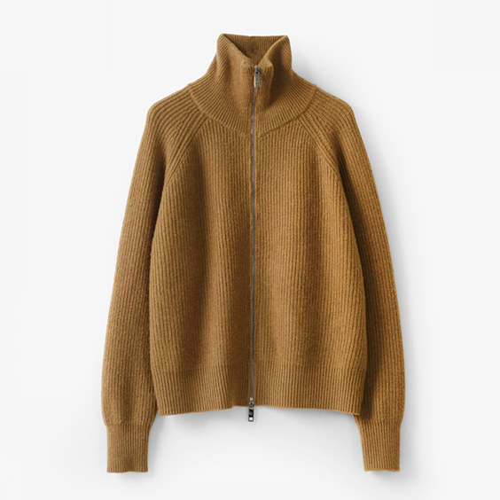 Női merin&oacute; gyapj&uacute; kardig&aacute;n cipz&aacute;ras k&ouml;nnyű, k&ouml;t&ouml;tt gall&eacute;ros pul&oacute;ver őszi t&eacute;lre