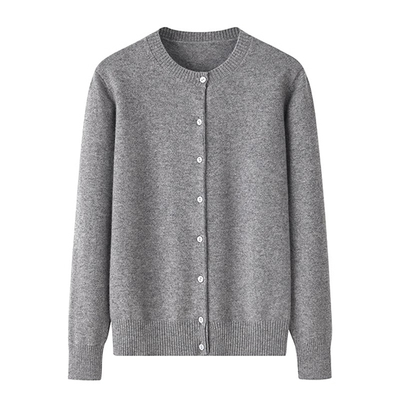 Gratë shumëngjyrësh cardigan të rrumbullakëta në qafë të rrumbullakëta 
