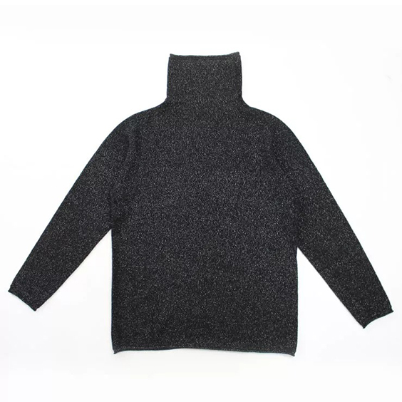 ቄንጠኛ ሴቶች ከፍተኛ አንገት cashmere ሹራብ