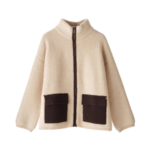 Gratë Cardigan të trasha të plota Zip Cashmere