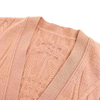 Balletstijl dames V-hals kabelgebreid vest