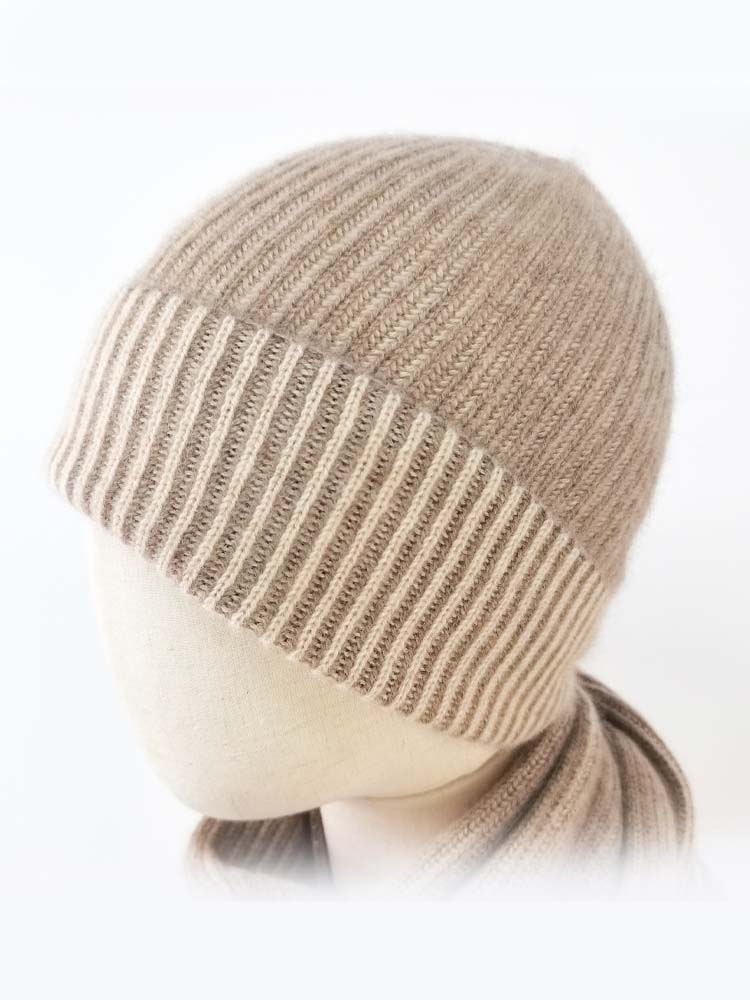 Classic Two-tone Cashmere  Hat