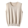 dames kasjmier oversized vest crew nek