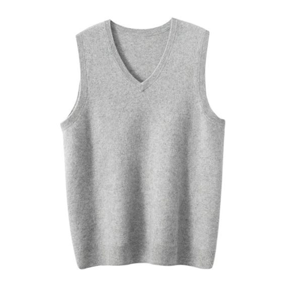 Mens Cashmere v Neck Vest