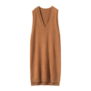 Sleeveless V colli Cashmere habitu pro Women
