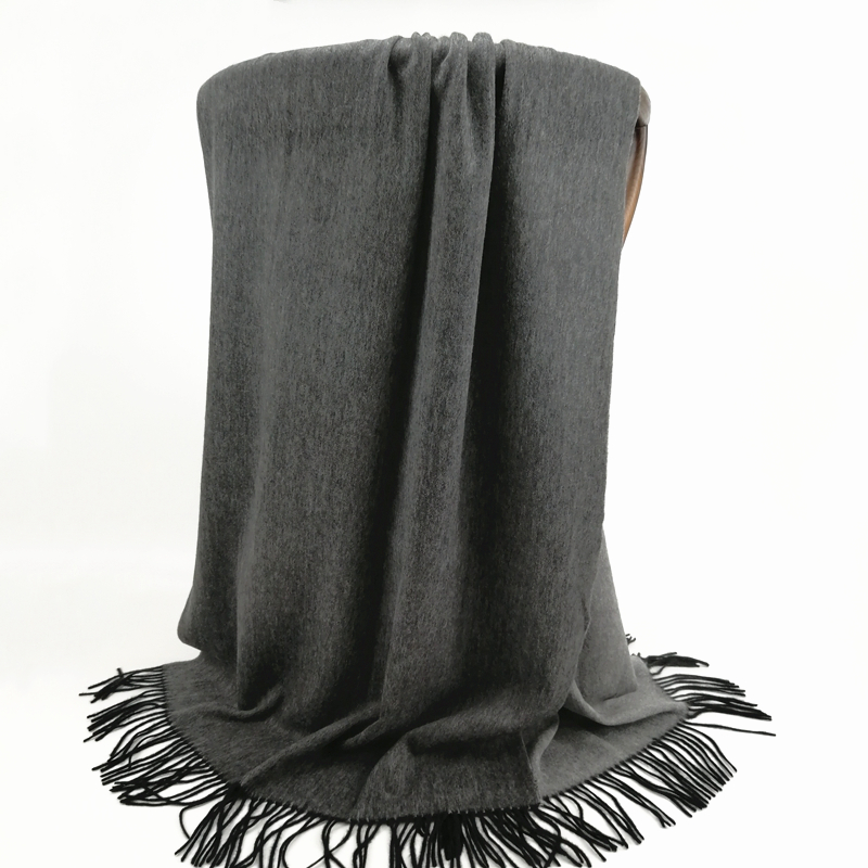 Double Side Solid Color Cashmere Shawl 