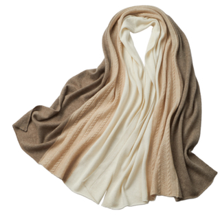 Cable Knitted Cashmere Scarf