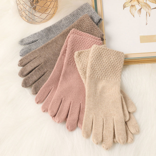 Touch Screen Lady Knitted Cashmere Gloves 