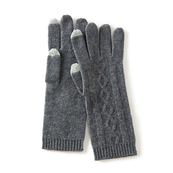 Guanti in cashmere a cavo di alta qualità per abbigliamento quotidiano