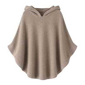 Ensfarvet tunge &aelig;rmel&oslash;se kashmirvikler