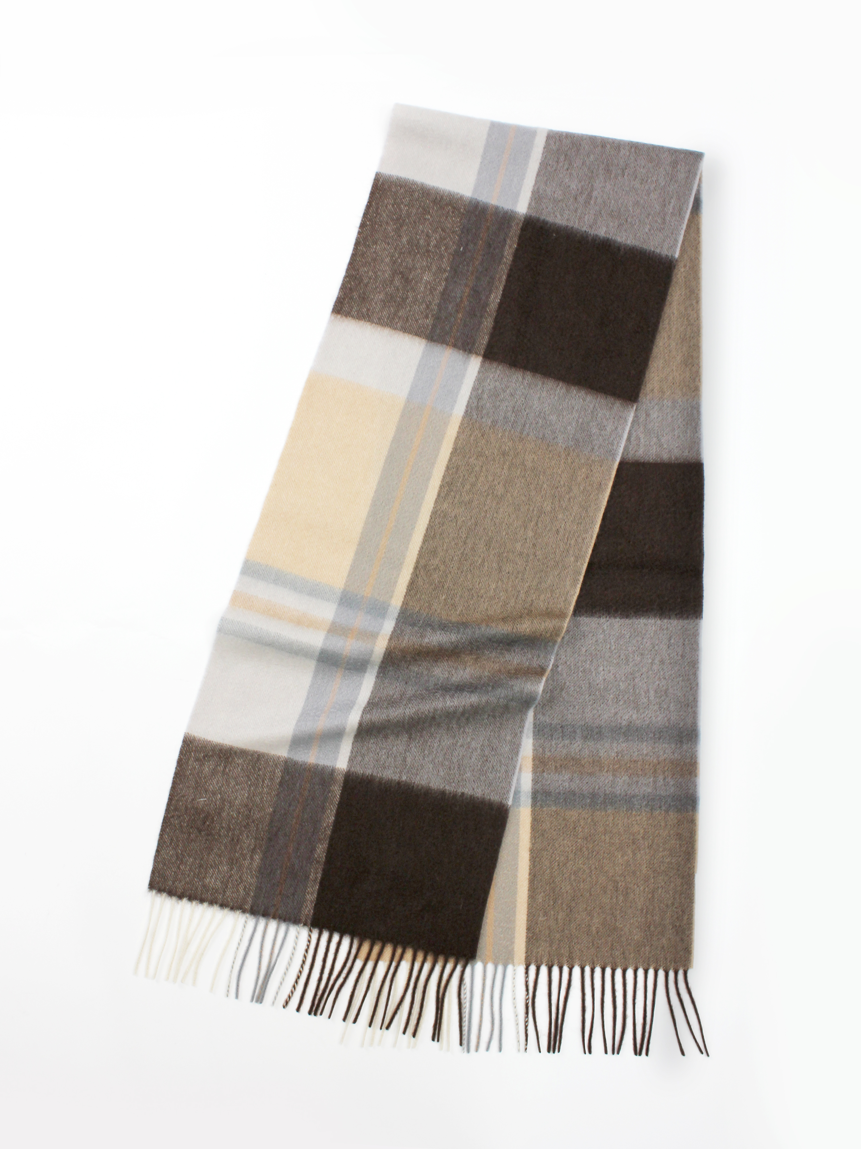 30cm Width Striped/plaid Cashmere Scarf