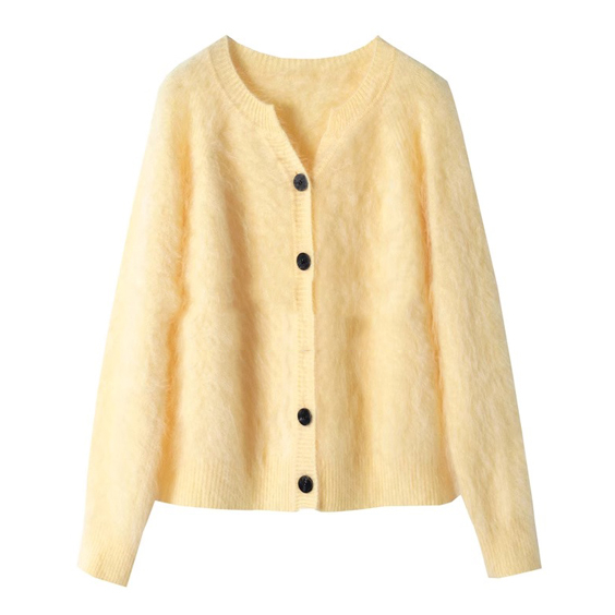 Klassiske kvinner White Cashmere Cardigan 