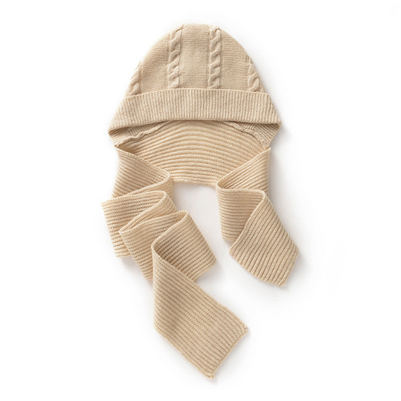Mná versatile cábla cniotáilte Cashmere Beanie don gheimhreadh