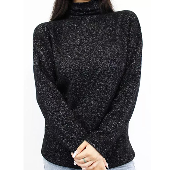 ቄንጠኛ ሴቶች ከፍተኛ አንገት cashmere ሹራብ