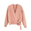 Balletstijl dames V-hals kabelgebreid vest