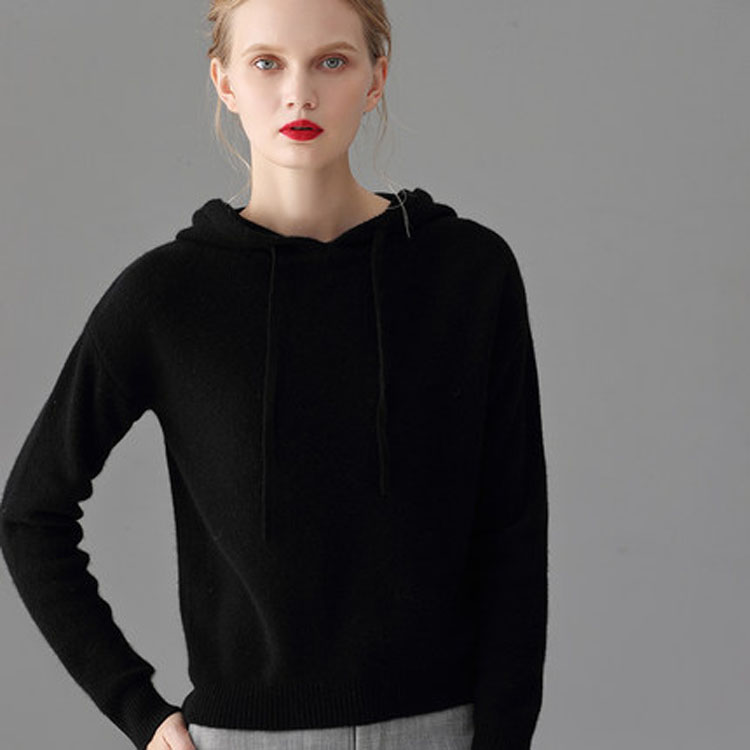 Lady Cashmere Hoodies Sweater
