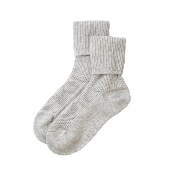 Natuurlike vesels snug fit fiks langbuis gebreide kasjmier sokkies vir huisdrag