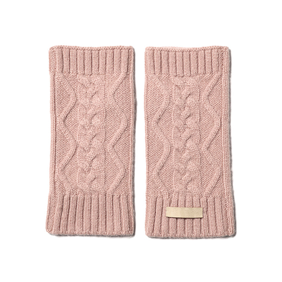 Autumn Winter Women's Women Cable Fingerless Gashmere guanti