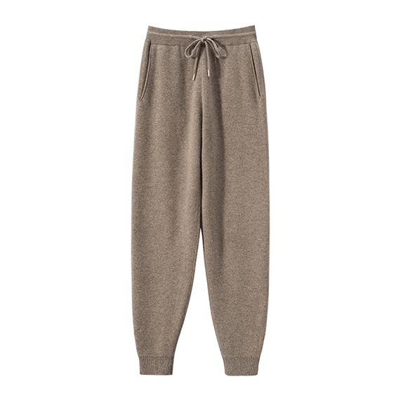 Pantalon de jogger en cachemire à taille haute