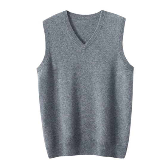 Mens Cashmere v Neck Vest